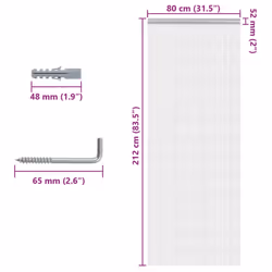 vidaXL Chain Door Fly Screen Chain Curtain Door Screen 90x220 cm Aluminium - 80 x 212 cm - Additional view 4