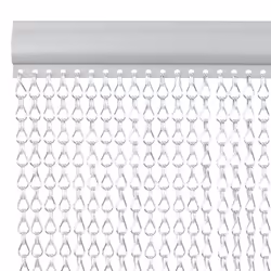vidaXL Chain Door Fly Screen Chain Curtain Door Screen 90x220 cm Aluminium - 90 x 212 cm