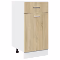 vidaXL Kitchen Cabinet Home Storage Shelf Organiser Cupboard Engineered Wood - sonoma oak, drawer bottom cabinet 40 cm