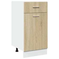 vidaXL Kitchen Cabinet Home Storage Shelf Organiser Cupboard Engineered Wood - sonoma oak, drawer bottom cabinet 40 cm