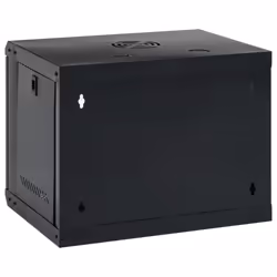 vidaXL 9U Wall Mounted Network Cabinet Home Server Rack Data Cabinet 19" IP20 - black, 530 x 400 x 450 mm - Additional view 4