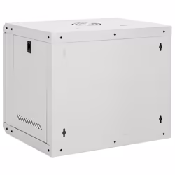 vidaXL 9U Wall Mounted Network Cabinet Home Server Rack Data Cabinet 19" IP20 - grey, 530 x 400 x 450 mm - Additional view 4