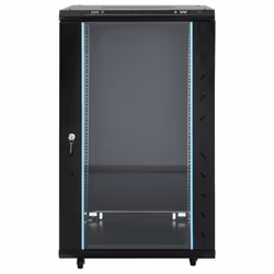vidaXL Network Cabinet with Feet Office Server Rack Data Cabinet 19" IP20 - black, 600 x 600 x 1000 mm - Additional view 2