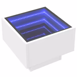 vidaXL Side Table with LED Hallway Tea End Table Sofa Table Engineered Wood - white, 40 x 40 x 30 cm - Additional view 2