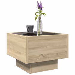 vidaXL Side Table with LED Hallway Tea End Table Sofa Table Engineered Wood - sonoma oak, 40 x 40 x 30 cm - Additional view 4