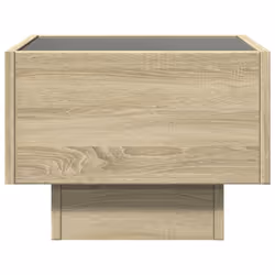 vidaXL Side Table with LED Hallway Tea End Table Sofa Table Engineered Wood - sonoma oak, 40 x 40 x 30 cm - Additional view 5