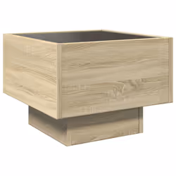 vidaXL Side Table with LED Hallway Tea End Table Sofa Table Engineered Wood - sonoma oak, 40 x 40 x 30 cm - Additional view 7