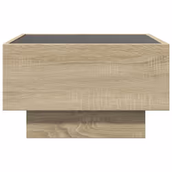 vidaXL Side Table with LED Hallway Tea End Table Sofa Table Engineered Wood - sonoma oak, 50 x 50 x 30 cm - Additional view 6