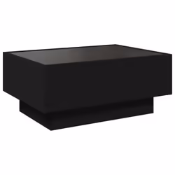 vidaXL Side Table with LED Hallway Tea End Table Sofa Table Engineered Wood - black, 70 x 50 x 30 cm - Additional view 7