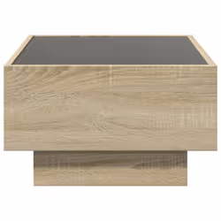 vidaXL Side Table with LED Hallway Tea End Table Sofa Table Engineered Wood - sonoma oak, 70 x 50 x 30 cm - Additional view 6