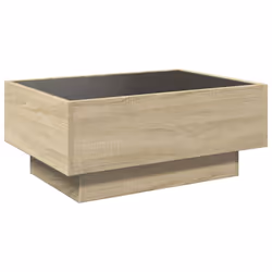 vidaXL Side Table with LED Hallway Tea End Table Sofa Table Engineered Wood - sonoma oak, 70 x 50 x 30 cm - Additional view 7