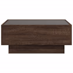 vidaXL Side Table with LED Hallway Tea End Table Sofa Table Engineered Wood - brown oak, 70 x 50 x 30 cm - Additional view 5
