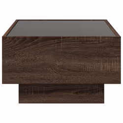 vidaXL Side Table with LED Hallway Tea End Table Sofa Table Engineered Wood - brown oak, 70 x 50 x 30 cm - Additional view 6