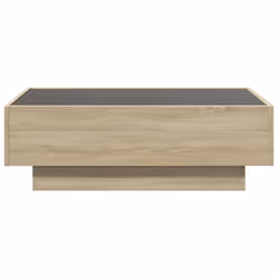 vidaXL Side Table with LED Hallway Tea End Table Sofa Table Engineered Wood - sonoma oak, 90 x 50 x 30 cm - Additional view 5