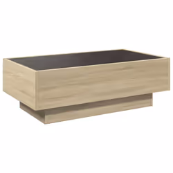 vidaXL Side Table with LED Hallway Tea End Table Sofa Table Engineered Wood - sonoma oak, 90 x 50 x 30 cm - Additional view 7