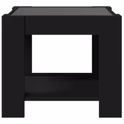 vidaXL Coffee Table with LED Hallway Tea End Table Side Table Engineered Wood - black, 53 x 53 x 45 cm - Additional view 5