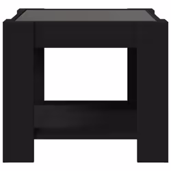 vidaXL Coffee Table with LED Hallway Tea End Table Side Table Engineered Wood - black, 53 x 53 x 45 cm - Additional view 6