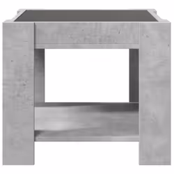 vidaXL Coffee Table with LED Hallway Tea End Table Side Table Engineered Wood - concrete grey, 53 x 53 x 45 cm - Additional view 5