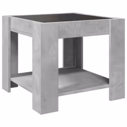 vidaXL Coffee Table with LED Hallway Tea End Table Side Table Engineered Wood - concrete grey, 53 x 53 x 45 cm - Additional view 7