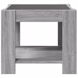 vidaXL Coffee Table with LED Hallway Tea End Table Side Table Engineered Wood - grey sonoma, 53 x 53 x 45 cm - Additional view 5