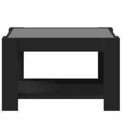 vidaXL Coffee Table with LED Hallway Tea End Table Side Table Engineered Wood - black, 73 x 53 x 45 cm - Additional view 5