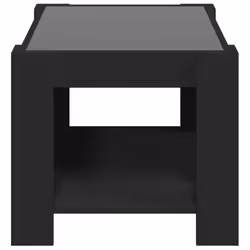vidaXL Coffee Table with LED Hallway Tea End Table Side Table Engineered Wood - black, 73 x 53 x 45 cm - Additional view 6