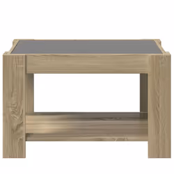 vidaXL Coffee Table with LED Hallway Tea End Table Side Table Engineered Wood - sonoma oak, 73 x 53 x 45 cm - Additional view 5