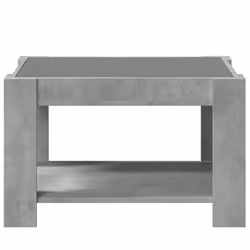 vidaXL Coffee Table with LED Hallway Tea End Table Side Table Engineered Wood - concrete grey, 73 x 53 x 45 cm - Additional view 5