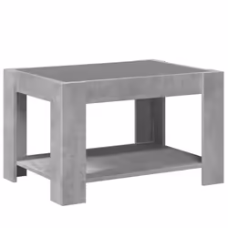 vidaXL Coffee Table with LED Hallway Tea End Table Side Table Engineered Wood - concrete grey, 73 x 53 x 45 cm - Additional view 7