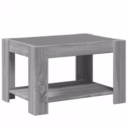 vidaXL Coffee Table with LED Hallway Tea End Table Side Table Engineered Wood - grey sonoma, 73 x 53 x 45 cm - Additional view 7