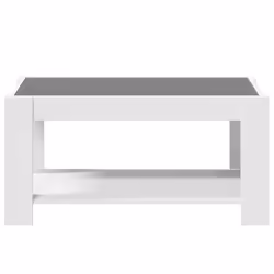 vidaXL Coffee Table with LED Hallway Tea End Table Side Table Engineered Wood - white, 93 x 53 x 45 cm - Additional view 5