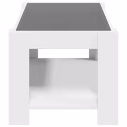 vidaXL Coffee Table with LED Hallway Tea End Table Side Table Engineered Wood - white, 93 x 53 x 45 cm - Additional view 6