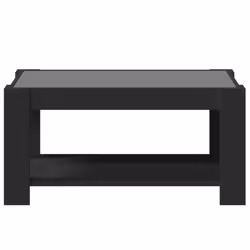 vidaXL Coffee Table with LED Hallway Tea End Table Side Table Engineered Wood - black, 93 x 53 x 45 cm - Additional view 5