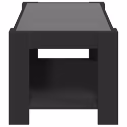 vidaXL Coffee Table with LED Hallway Tea End Table Side Table Engineered Wood - black, 93 x 53 x 45 cm - Additional view 6