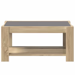 vidaXL Coffee Table with LED Hallway Tea End Table Side Table Engineered Wood - sonoma oak, 93 x 53 x 45 cm - Additional view 5