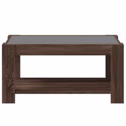 vidaXL Coffee Table with LED Hallway Tea End Table Side Table Engineered Wood - brown oak, 93 x 53 x 45 cm - Additional view 5