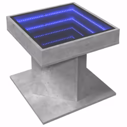 vidaXL Coffee Table with LED End Table Side Table Sonoma Oak Engineered Wood - concrete grey - Additional view 2