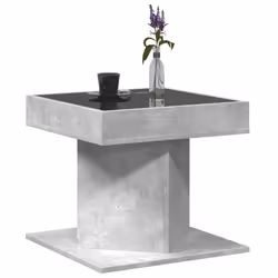 vidaXL Coffee Table with LED End Table Side Table Sonoma Oak Engineered Wood - concrete grey - Additional view 4