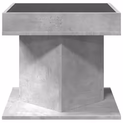 vidaXL Coffee Table with LED End Table Side Table Sonoma Oak Engineered Wood - concrete grey - Additional view 5