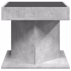 vidaXL Coffee Table with LED End Table Side Table Sonoma Oak Engineered Wood - concrete grey - Additional view 6