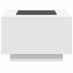 vidaXL Coffee Table with LED Hallway End Table Side Table Engineered Wood - white, 60 x 60 x 40 cm - Additional view 5