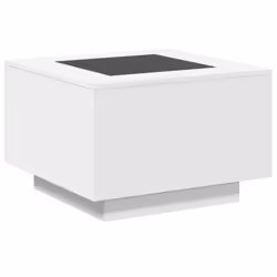 vidaXL Coffee Table with LED Hallway End Table Side Table Engineered Wood - white, 60 x 60 x 40 cm - Additional view 7