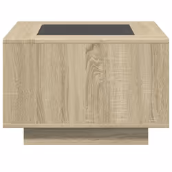 vidaXL Coffee Table with LED Hallway End Table Side Table Engineered Wood - sonoma oak, 60 x 60 x 40 cm - Additional view 5