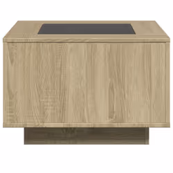 vidaXL Coffee Table with LED Hallway End Table Side Table Engineered Wood - sonoma oak, 60 x 60 x 40 cm - Additional view 6