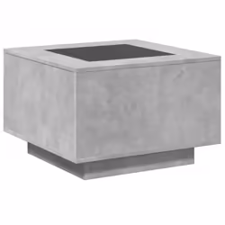 vidaXL Coffee Table with LED Hallway End Table Side Table Engineered Wood - concrete grey, 60 x 60 x 40 cm - Additional view 7