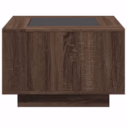 vidaXL Coffee Table with LED Hallway End Table Side Table Engineered Wood - brown oak, 60 x 60 x 40 cm - Additional view 5