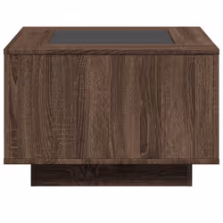 vidaXL Coffee Table with LED Hallway End Table Side Table Engineered Wood - brown oak, 60 x 60 x 40 cm - Additional view 6