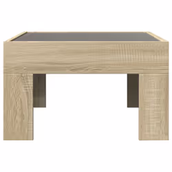 vidaXL Coffee Table with Infinity LED Hall Tea End Table Side Table Sonoma Oak - sonoma oak, 50 x 50 x 30 cm - Additional view 5