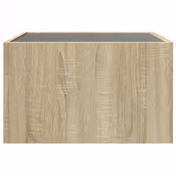 vidaXL Coffee Table with Infinity LED Hall Tea End Table Side Table Sonoma Oak - sonoma oak, 50 x 50 x 30 cm - Additional view 6