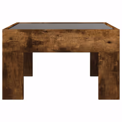 vidaXL Coffee Table with Infinity LED Hall Tea End Table Side Table Sonoma Oak - smoked oak, 50 x 50 x 30 cm - Additional view 5
